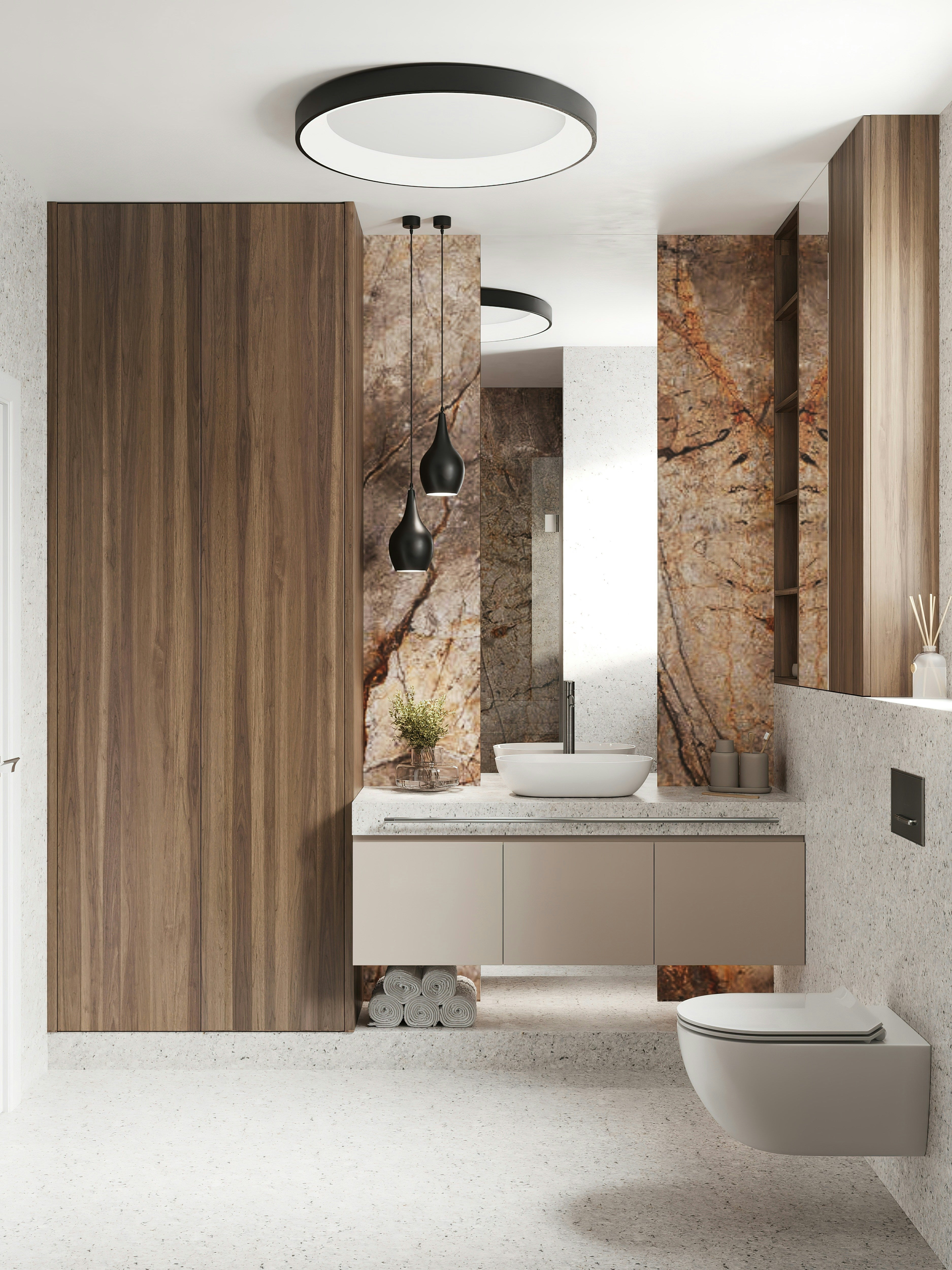 Modern warme badkamer