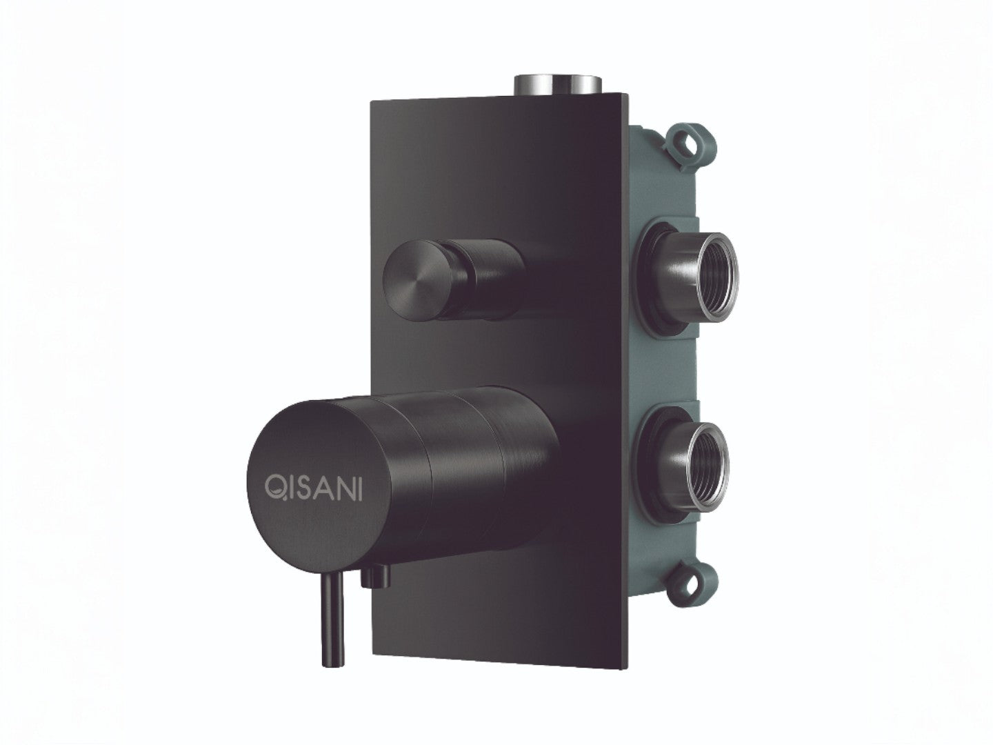 Qisani Flow thermostatische inbouwkraan 2-weg vierkant afbouwdeel