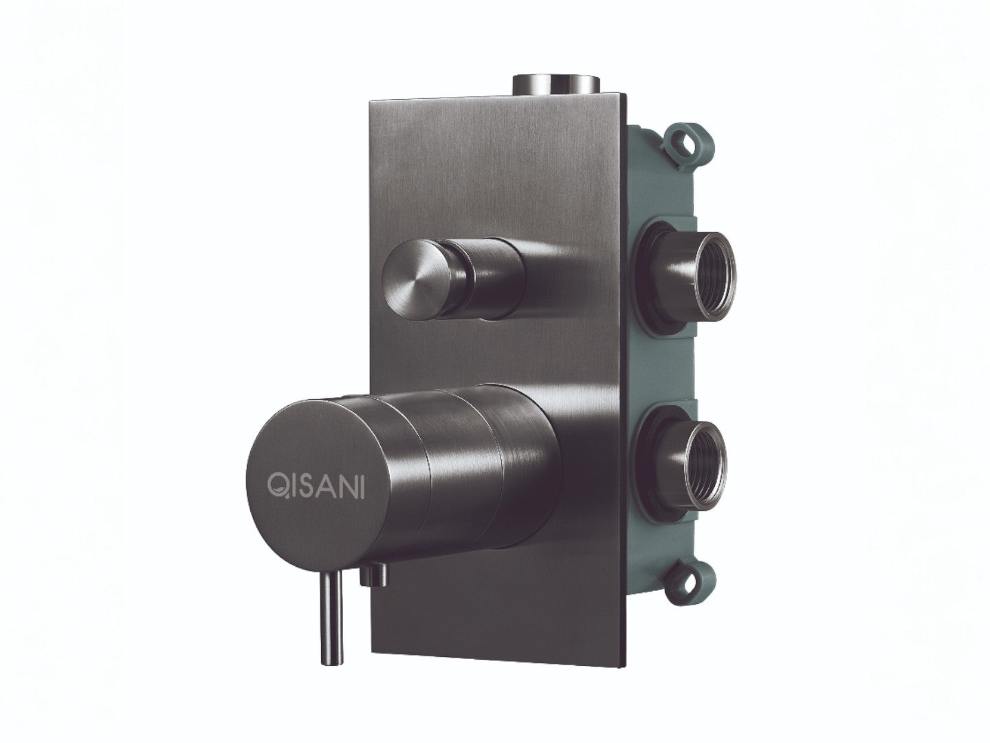 Qisani Flow thermostatische inbouwkraan 2-weg vierkant afbouwdeel