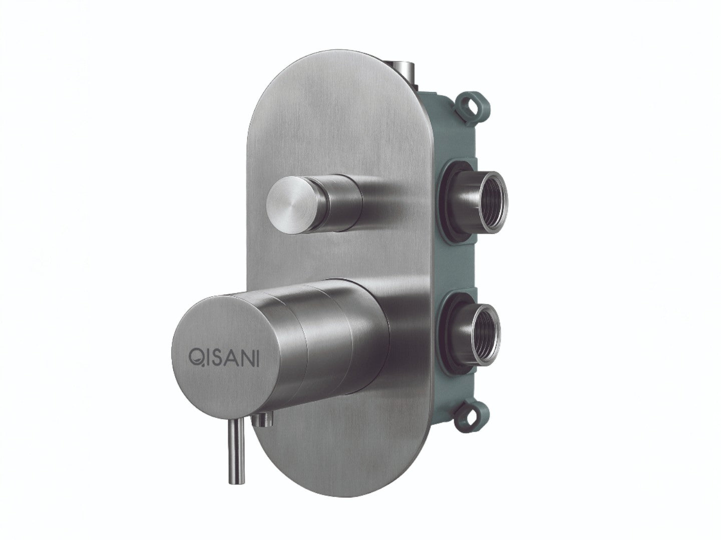 Qisani Flow thermostatische inbouwkraan 2-weg ovaal afbouwdeel