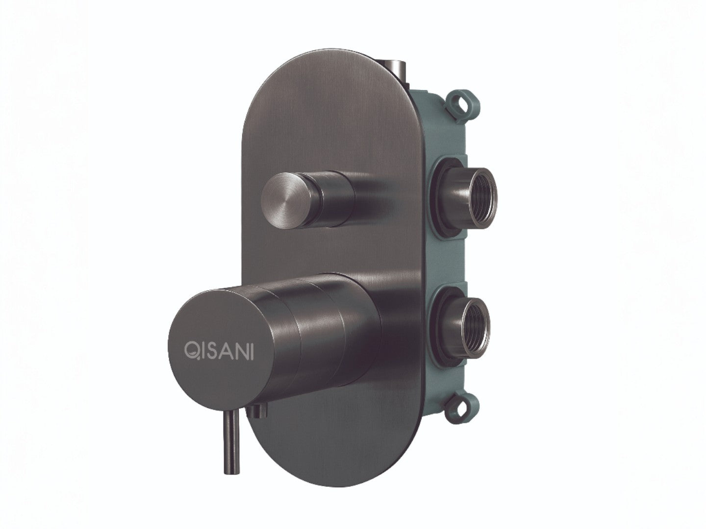 Qisani Flow thermostatische inbouwkraan 2-weg ovaal afbouwdeel
