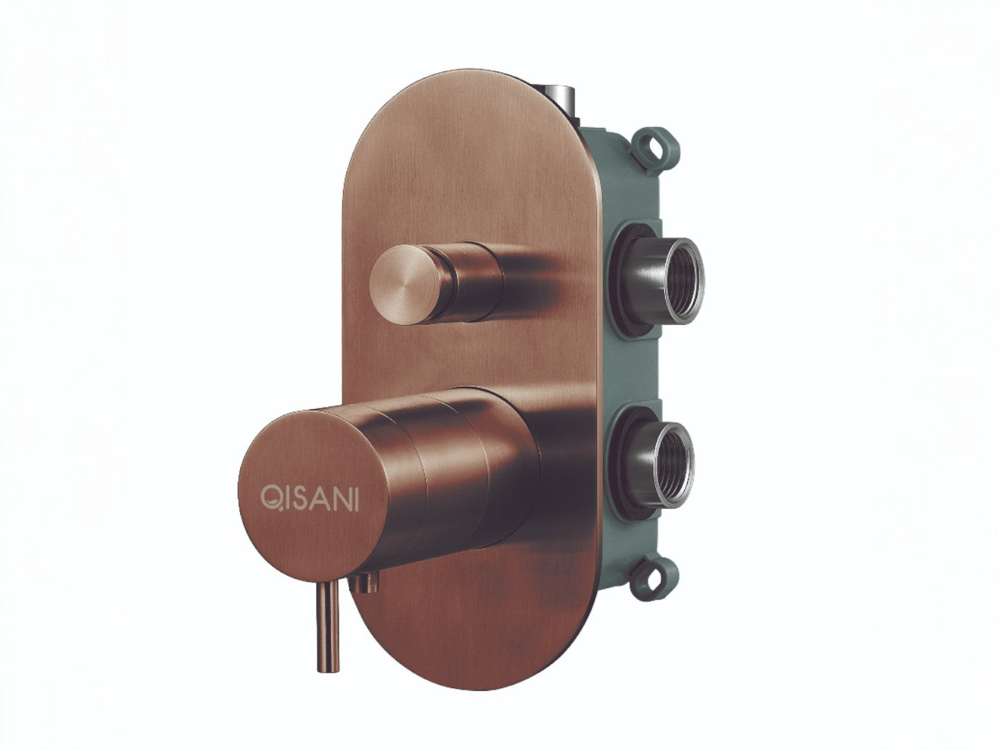 Qisani Flow thermostatische inbouwkraan 2-weg ovaal afbouwdeel