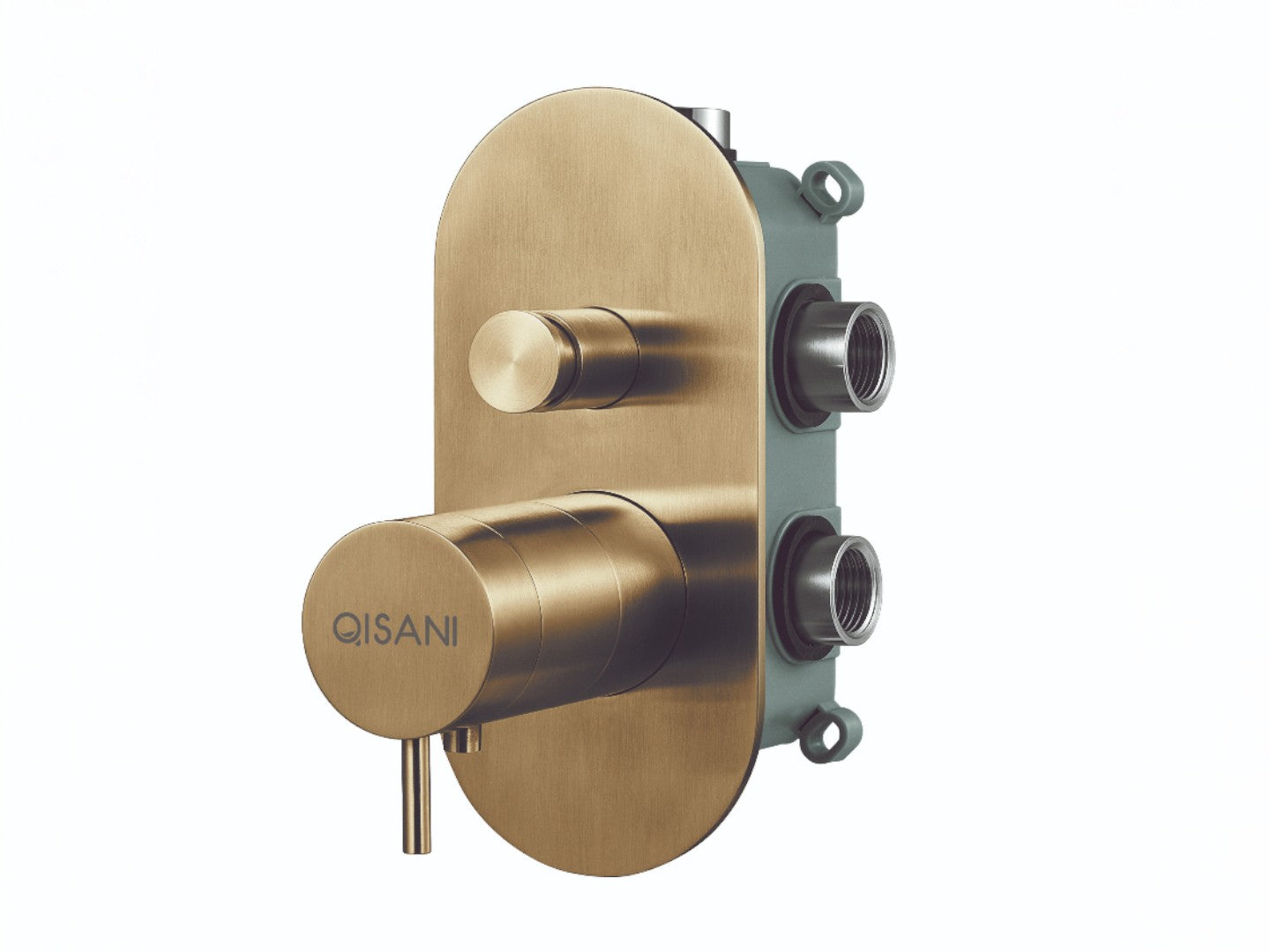 Qisani Flow thermostatische inbouwkraan 2-weg ovaal afbouwdeel