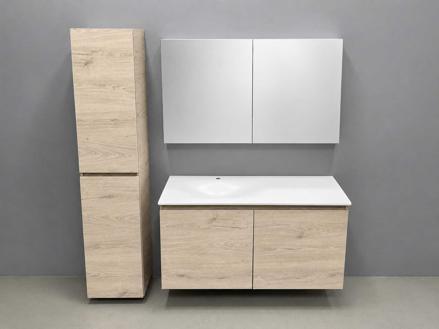 Greige Oak badmeubelset