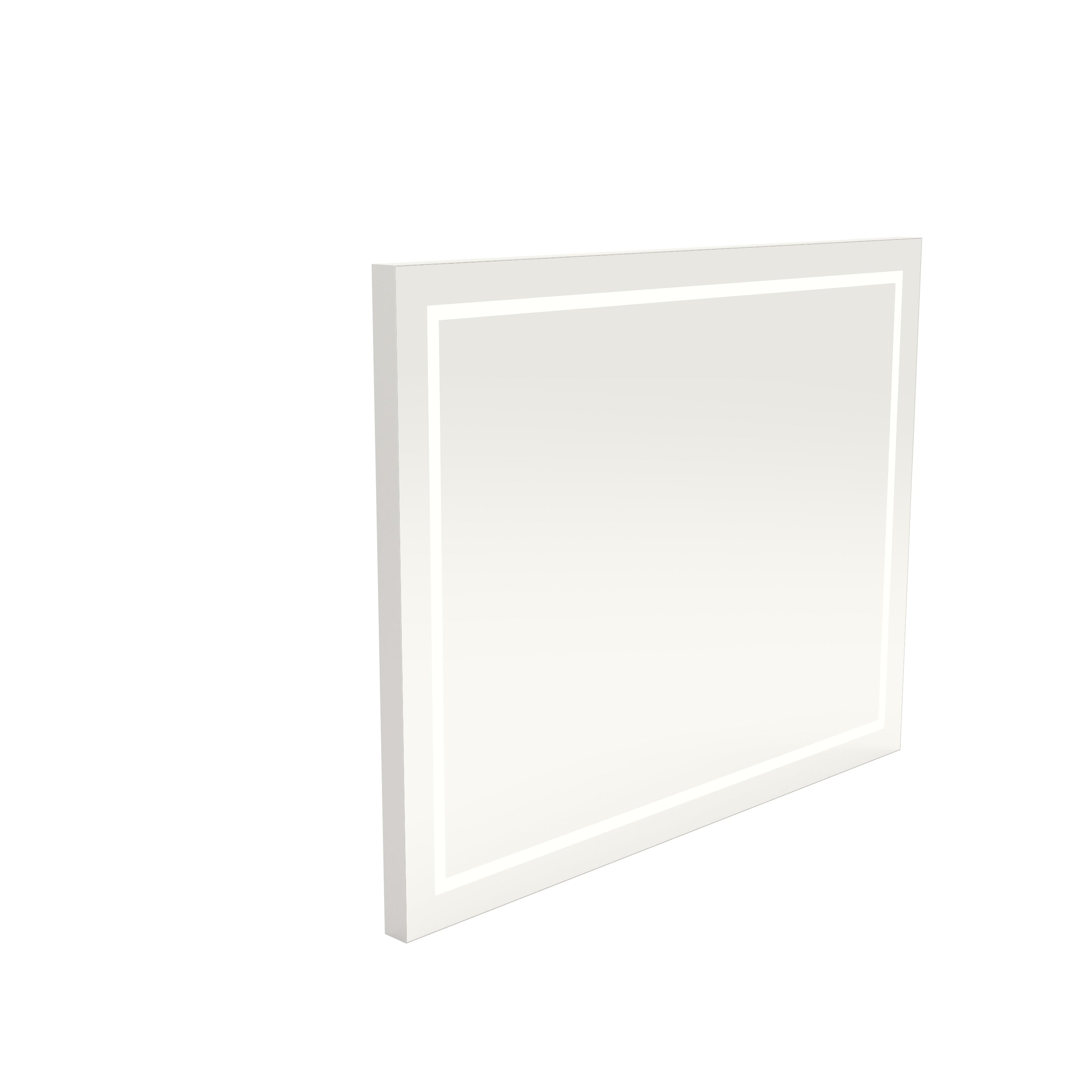 Spiegel met rechthoekige verlichting