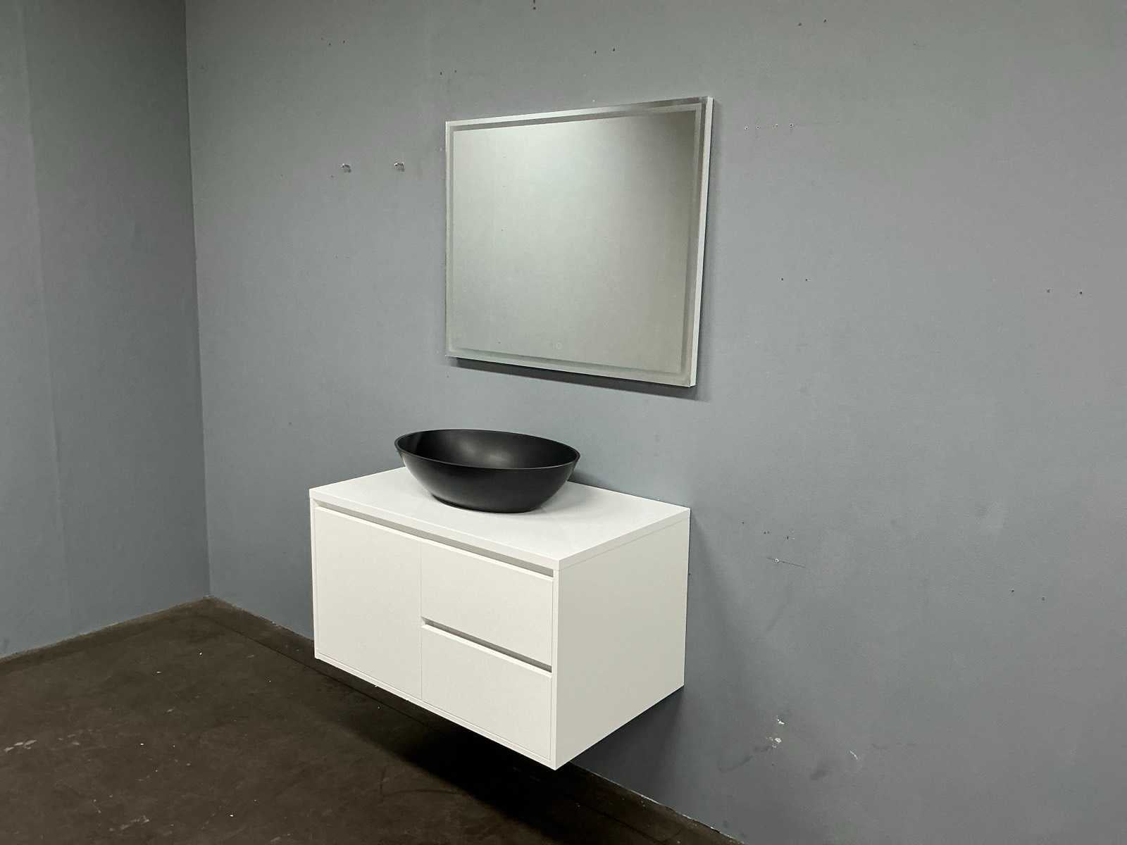 Hoogglans witte badmeubelset L
