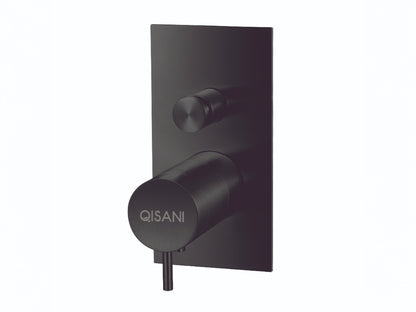 Qisani Flow thermostatische inbouwkraan 2-weg vierkant afbouwdeel