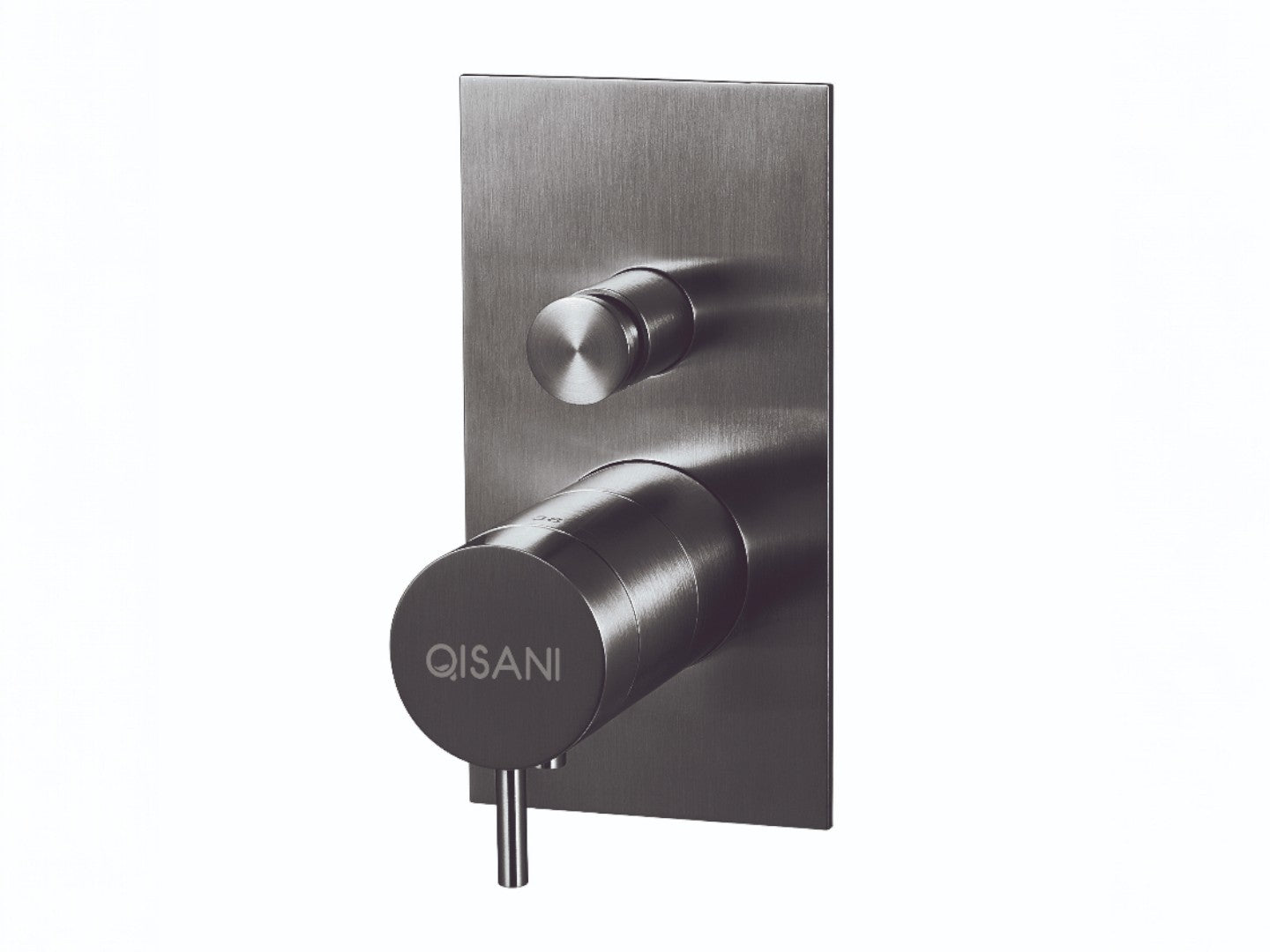 Qisani Flow thermostatische inbouwkraan 2-weg vierkant afbouwdeel
