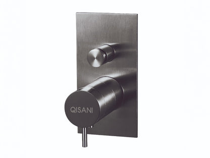 Qisani Flow thermostatische inbouwkraan 2-weg vierkant afbouwdeel