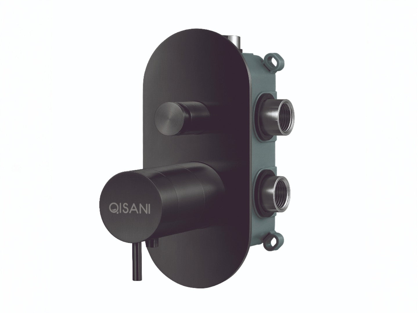 Qisani Flow thermostatische inbouwkraan 2-weg ovaal afbouwdeel