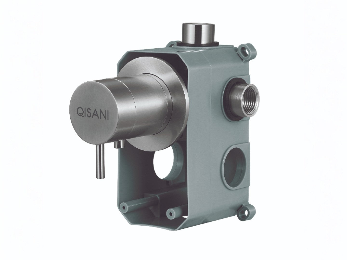 Qisani Flow thermostatische inbouwkraan 1-weg rond afbouwdeel