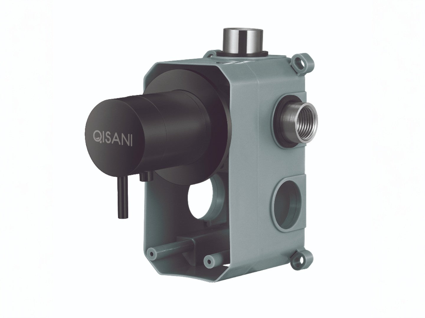 Qisani Flow thermostatische inbouwkraan 1-weg rond afbouwdeel