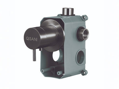 Qisani Flow thermostatische inbouwkraan 1-weg rond afbouwdeel