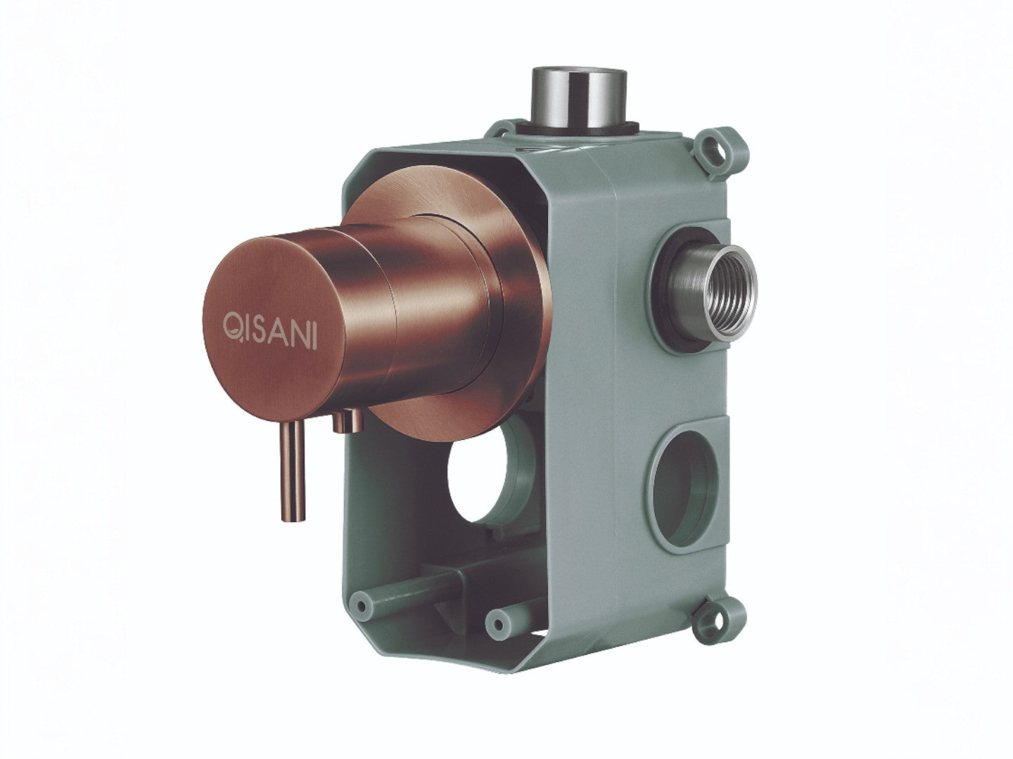 Qisani Flow thermostatische inbouwkraan 1-weg rond afbouwdeel