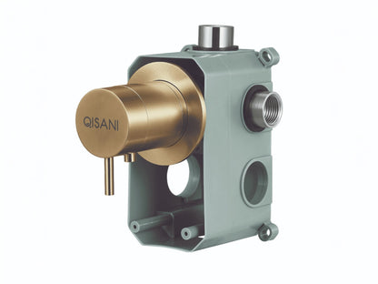 Qisani Flow thermostatische inbouwkraan 1-weg rond afbouwdeel