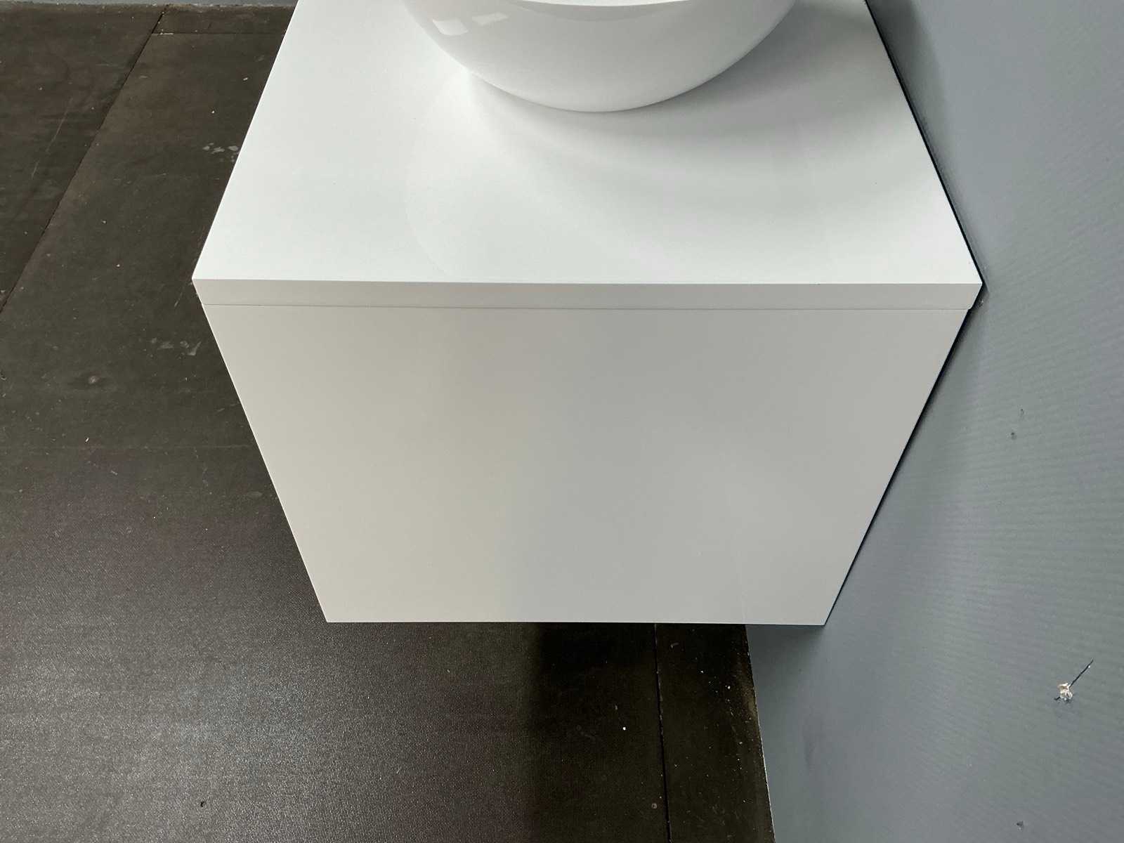 Glans witte badmeubelset S