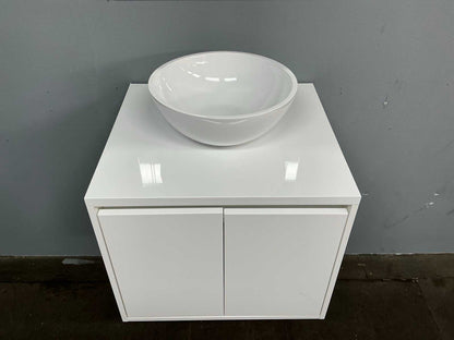 Glans witte badmeubelset S