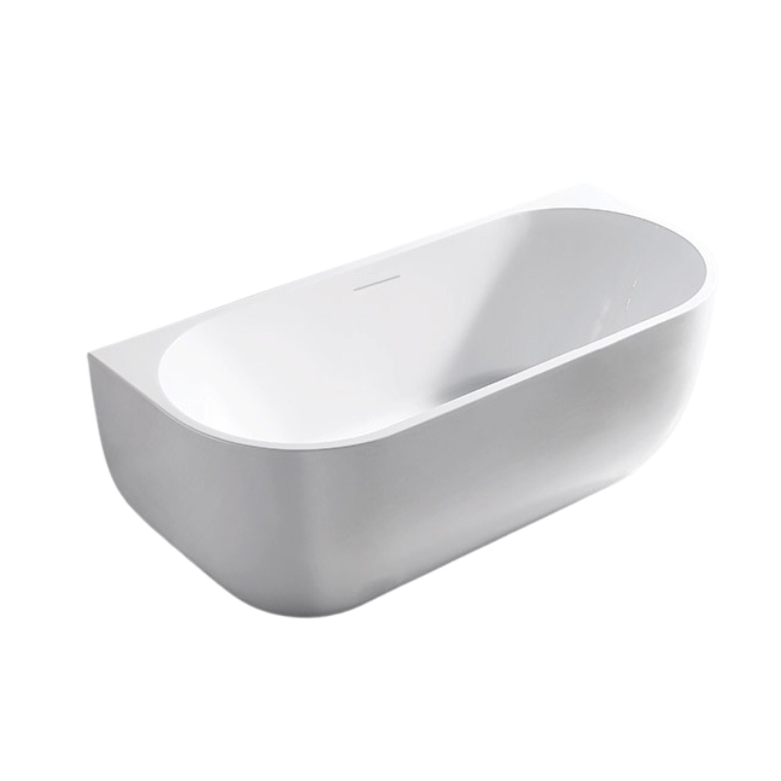 Half vrijstaand bad Gallarate mat wit