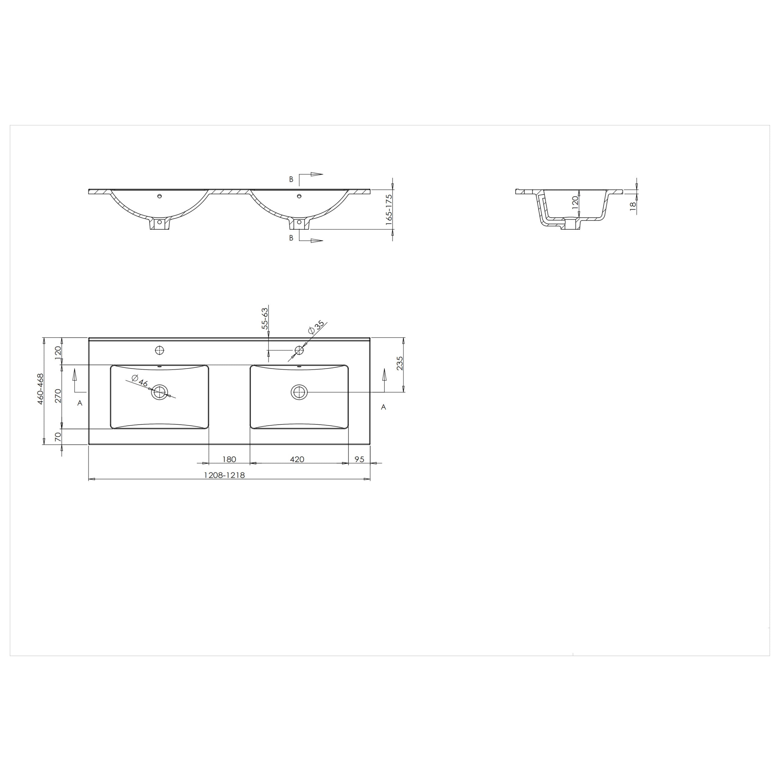 Wastafel dubbel Palermo
