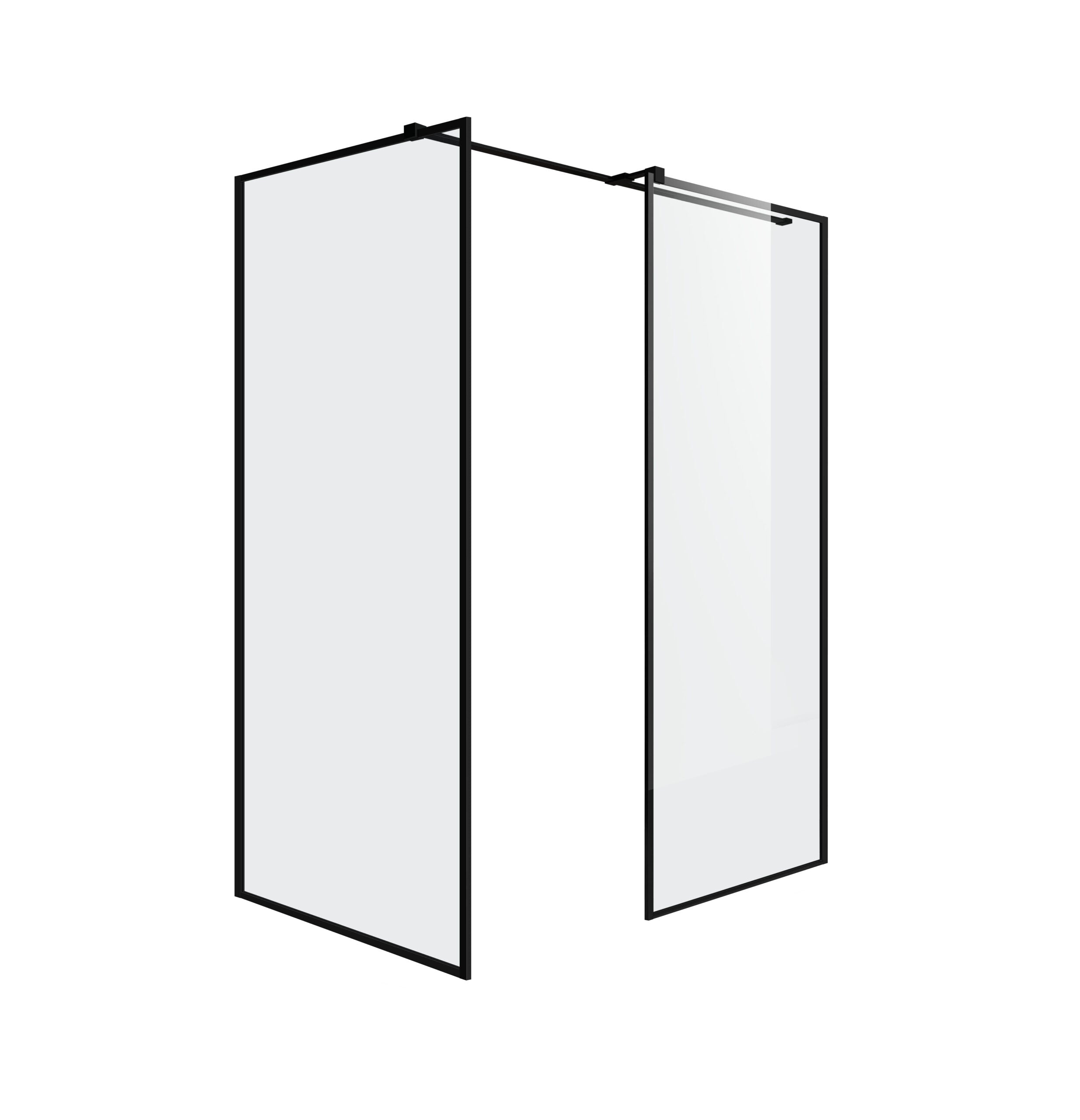 Inloopdouche dubbele wand Merano zwart