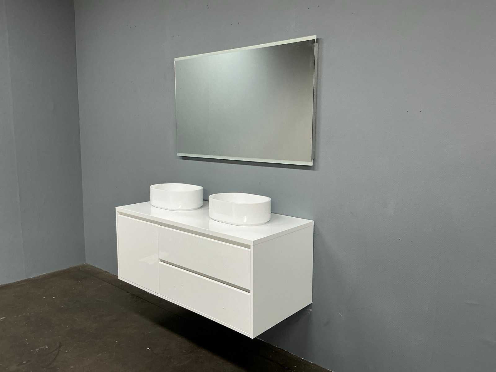 Glans witte badmeubelset XL